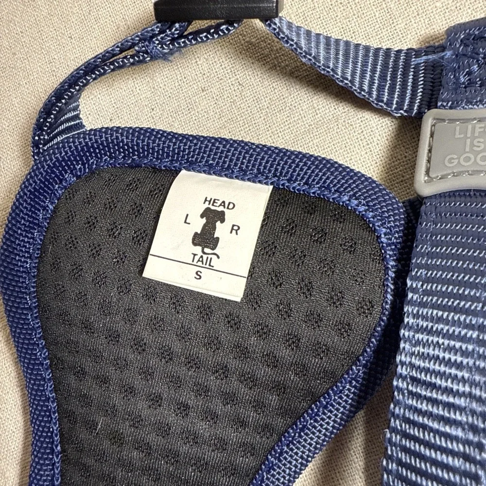 Life is Good‎ Dog Harness Palm Tree Sailboat Print Blue Small Adjustable